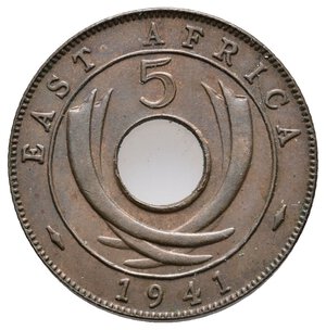 obverse: EAST AFRICA - George VI - 5 Cents 1941