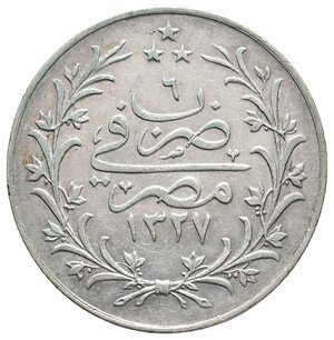 reverse: EGITTO - 10 Qirsh argento AH1327/6 (1913)