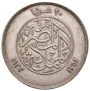 reverse: EGITTO - Fouad - 20 piastres argento 1933
