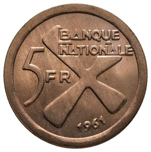 obverse: KATANGA - 5 Francs 1961 FDC