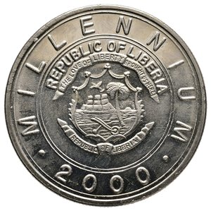 reverse: LIBERIA - 5 Dollars 2000