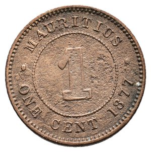 obverse: MAURITIUS - Victoria queen - 1 cent 1877