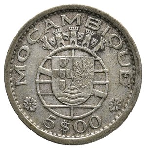 obverse: MOZAMBICO - 5 Escudos argento 1960