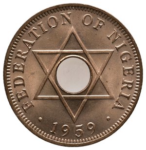 obverse: NIGERIA - 1 Penny 1959 FDC ROSSO