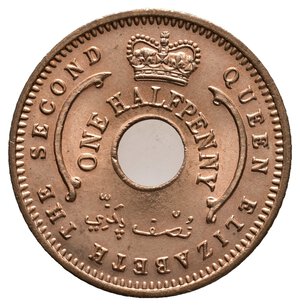obverse: NIGERIA - Half Penny 1959 FDC ROSSO