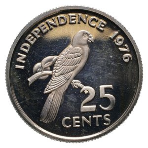 obverse: SEYCHELLES - 25 Cents 1976 PROOF