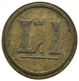 reverse: Gettone 1 lira
