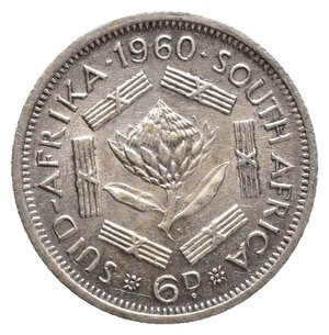 obverse: SUD AFRICA  -  6 pence argento 1960