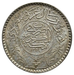 obverse: ARABIA SAUDITA - 1/2  Riyal argento AH1354 (1935)