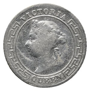 reverse: CEYLON - Victoria Queen - 10 Cents argento 1899