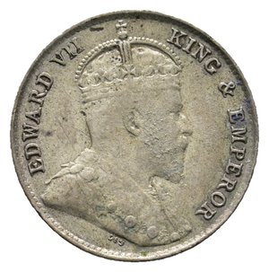 reverse: CEYLON - Edward VII - 10 Cents argento 1910