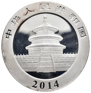 reverse: CINA - 10 Yuan argento Panda 1 OZ  2014