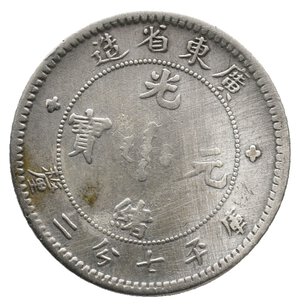 reverse: CINA - Kwang Tung - 10 Cents argento 1890-1908