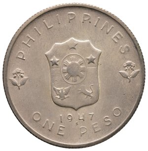 obverse: FILIPPINE - 1 Peso argento 1947
