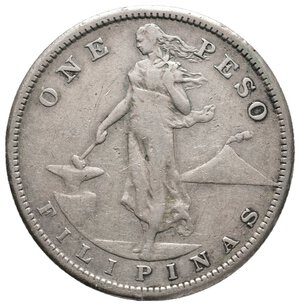 obverse: FILIPPINE - 1 Peso argento 1907
