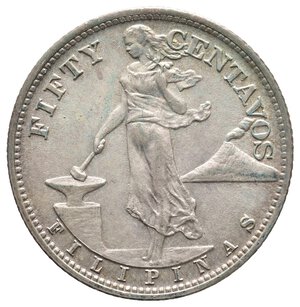 obverse: FILIPPINE - 50 Centavos argento 1945
