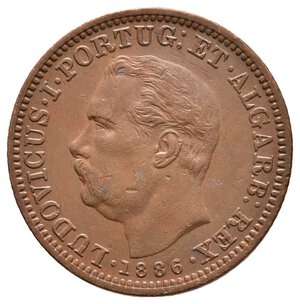 reverse: INDIA PORTOGHESE - Quarto de Tanga 1886