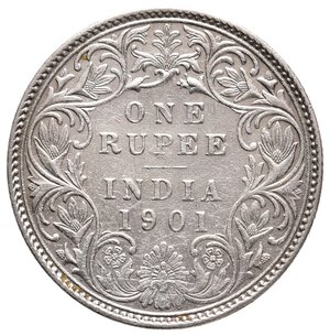 obverse: INDIA - Colonia Britannica - Victoria queen - Rupia argento 1901
