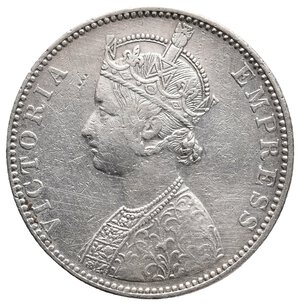 reverse: INDIA - Colonia Britannica - Victoria queen - Rupia argento 1893 Corrosione