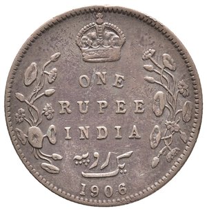 obverse: INDIA - Colonia Britannica - Edward VII - Rupia argento 1906