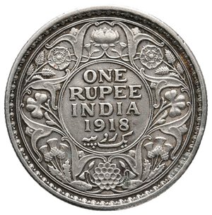 obverse: INDIA - Colonia Britannica - George V - Rupia argento 1918