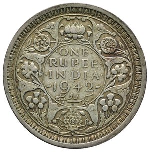 obverse: INDIA - Colonia Britannica - George VI - Rupia argento 1942