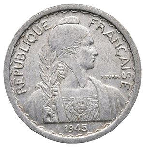 reverse: INDOCINA FRANCESE - 10 Centimes 1945