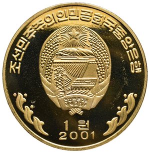 reverse: KOREA -NORD - 1 Won 2001