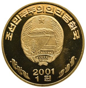 reverse: KOREA -NORD - 1 Won 2001