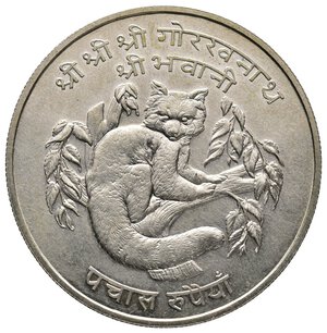 obverse: NEPAL - 50 Rupees argento 1974