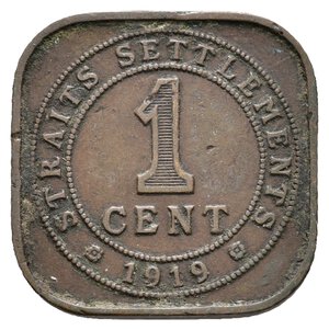 obverse: STRAITS SETTLEMENTS - George V - 1 Cent 1919