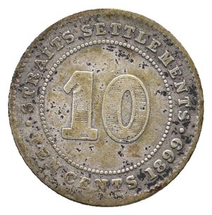 obverse: STRAITS SETTLEMENTS -Victoria queen - 10 Cents argento 1899