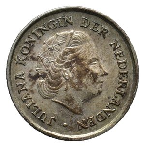 reverse: ANTILLE OLANDESI - 1/10 Gulden argento 1960