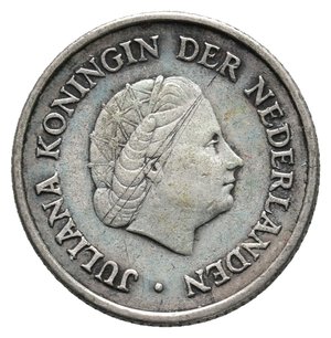 reverse: ANTILLE OLANDESI - 1/4 Gulden argento 1954