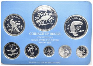 obverse: BELIZE - Set in argento 1975 