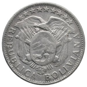 reverse: BOLIVIA - 50 Centavos argento 1902
