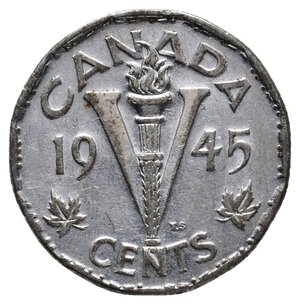 obverse: CANADA - George VI - 5 Cents 1945
