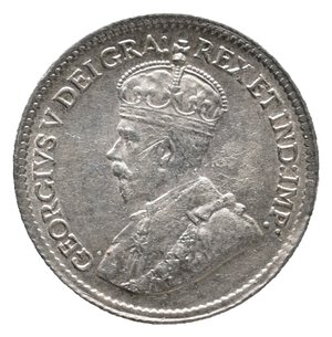 reverse: CANADA - George V - 5 Cents argento 1917 Alta Conservazione