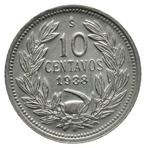 obverse: CILE - 10 Centavos 1938 Alta Conservazione