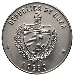 reverse: CUBA - 1 Peso 1988 Finlay
