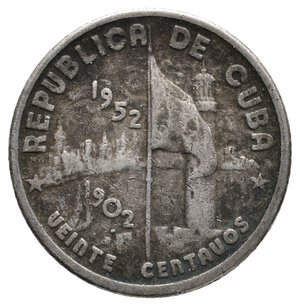 obverse: CUBA - 20 Centavos argento 1952