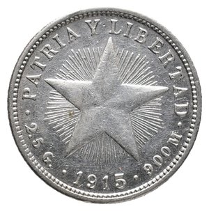 obverse: CUBA - 10 Centavos argento 1915