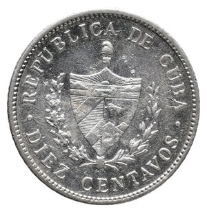 reverse: CUBA - 10 Centavos argento 1915