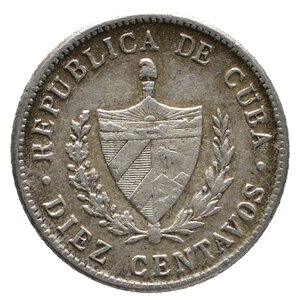 reverse: CUBA - 10 Centavos argento 1949