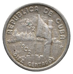 obverse: CUBA - 10 Centavos argento 1952