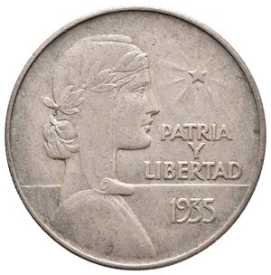 obverse: CUBA - 1 Peso argento 1935
