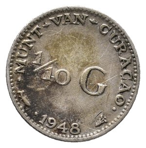 obverse: CURACAO - 1/10 Gulden argento 1948