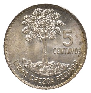 obverse: GUATEMALA - 5 Centavos argento 1964 FDC