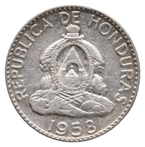 reverse: HONDURAS - 20 Centavos de Lempira argento 1958