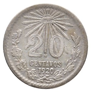 obverse: MESSICO - 20 Centavos argento 1920